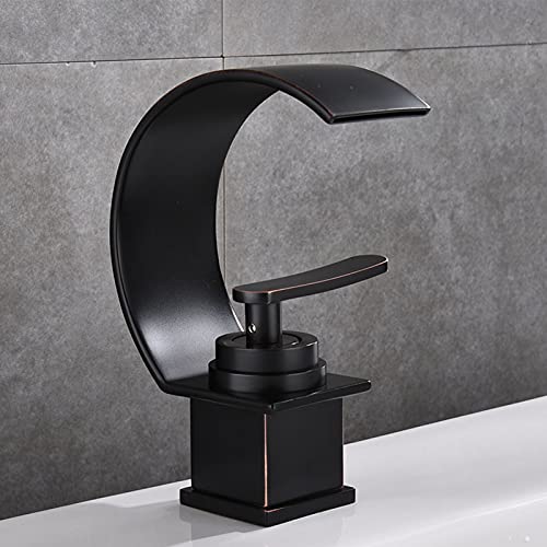 Mitigeur de lavabo cascade en laiton avec réglage eau chaude et froide