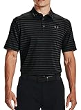 Under Armour Men's UA Playoff Polo Core Stripe Shirt Top 1351130 (Medium, Black/Jet Gray-001)