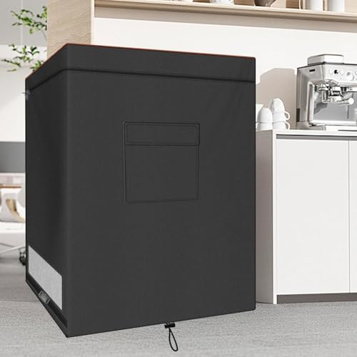 Cubierta negra del congelador del pecho