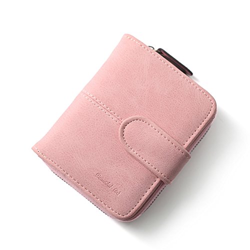 Portefeuille court pour dames avec finitions gommage raffinées et boucle