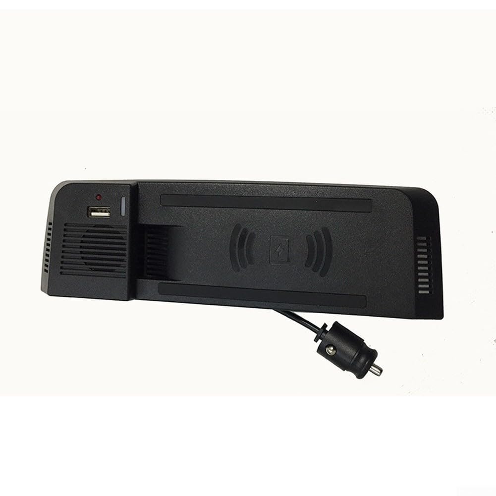 15W Caricabatterie Wireless Auto per A4 Q5 Rapido 15W Wireless | Ricarica rapida da 15 W, ventola integrata, protezione da surriscaldamento, compatibile per a4/Q5/per a5, design nero