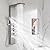 DELAVIN Shower Panel Stainless Steel Shower Tower Panel, Multi Function Shower Panel Tower System with Rainfall Waterfal, Full Body Shower System with Body Jets and Handheld Shower, Brushed Nickel