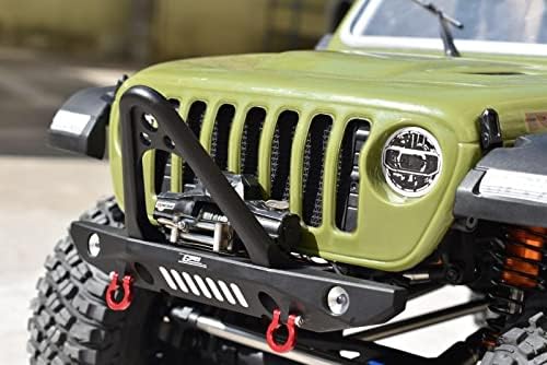 AXIAL SCX6 JEEP JLU WRANGLER 4WD Aluminium Front Bumper With D-rings (Spiked Design) - 15pc set - GPM SCX6330FA