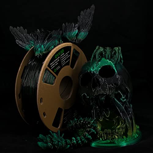 Pla Filament 1.75Mm, 3D Printer Filament Silk Black Green Color Changing, Silk Pla Filament With Glitter Flecks, 3D Printing Filament 1.75 +/-0.02Mm, 1Kg #TOP1