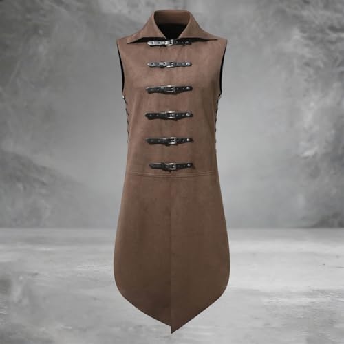 Chaleco victoriano medieval de alta calidad con acabados de moda y cuello alto 2