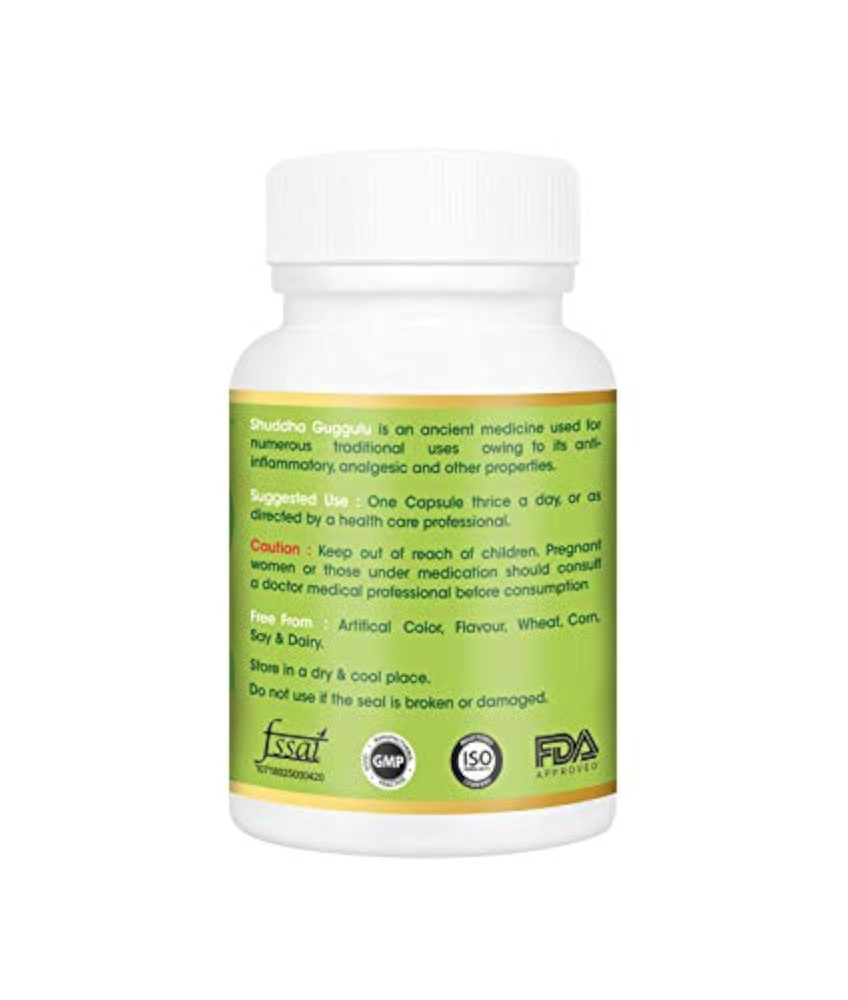 Natural Guggul Capsules for Cholesterol Control, Pack of 60