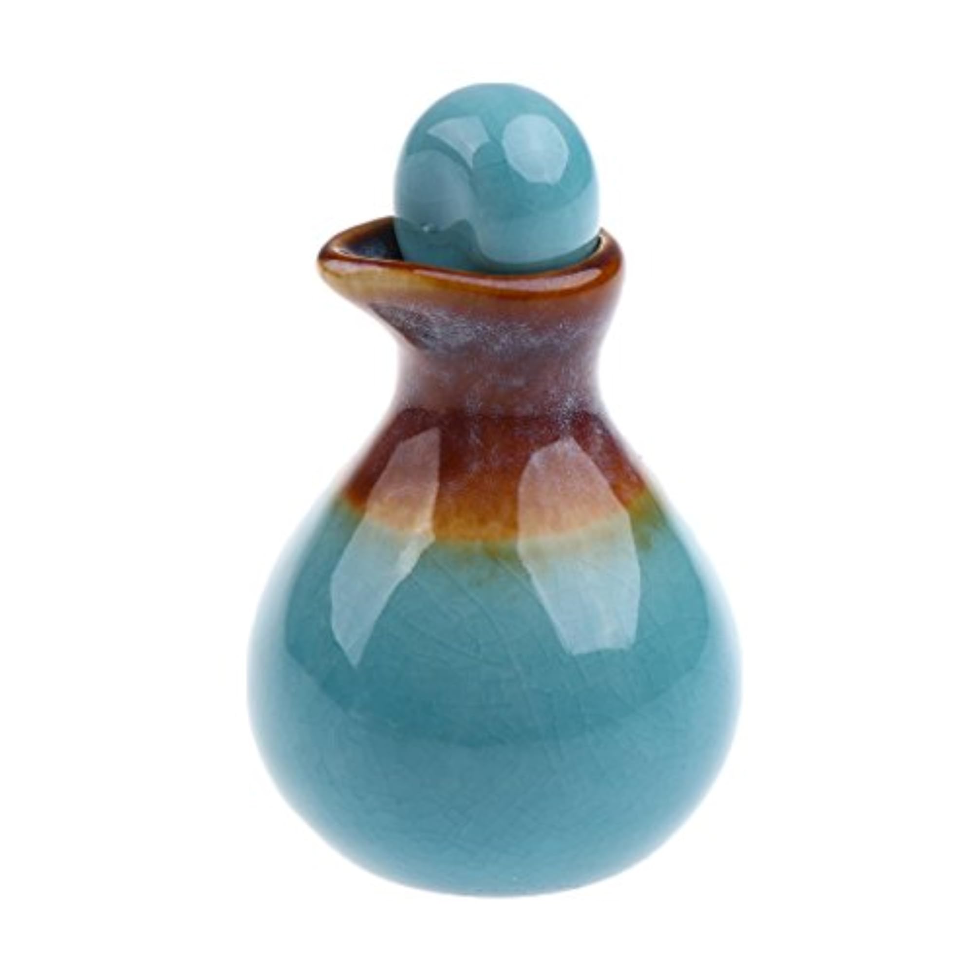Essential Oil Bottle Aromatherapy Ceramic Container, Blue