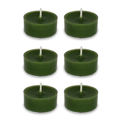 Seucrwax TEA-LIGHTS Cedar Tea Lights Candles Beeswax Candles 0.7 * 1.5Inch 5Hour Handmade Smokeless 24Pcs Tealight Candles Tea Candles cover