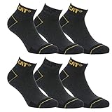 CAT CATERPILLAR HOMBRE 6 PARES CALCETINES DE TRABAJO BAJOS (43-46, 6 pares de Gris)