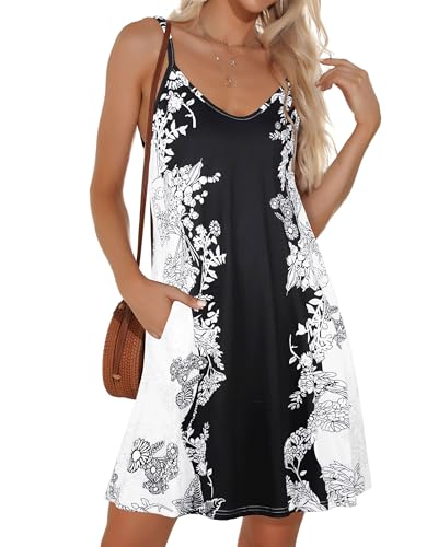 Image of JOELLYUS Womens Spaghetti Strap Dress Summer Dresses Beach Cover Ups Casual Sundresses with Pockets 2026