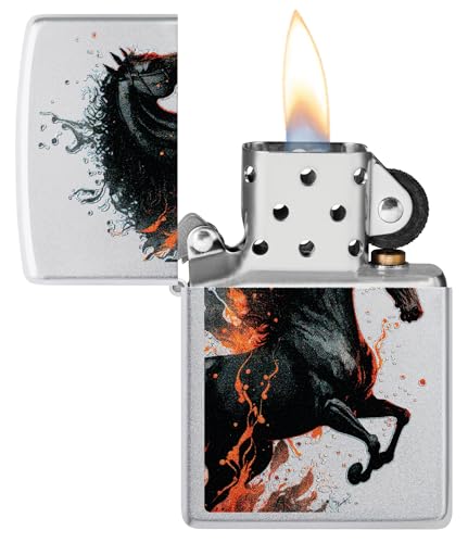 Encendedor Zippo Horse con Fuego Satinado miniatura 3