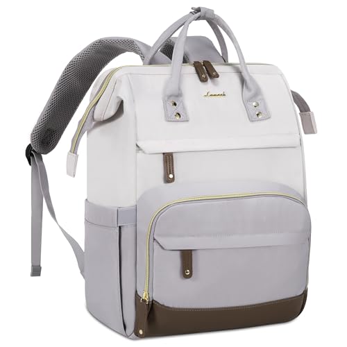 Image of LOVEVOOK Laptop Backpack for Women, 17 Inch Work Business Backpacks Purse With Large Capacity, Waterproof Nurse Bag College Bookbag, Waterproof Casual Daypack for Travel
