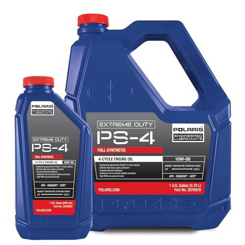 Polaris OEM PS-4 Extreme-Duty Full-Synthetic Oil, Qty 1