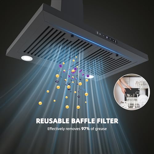 Firegas FGS-UBD24Y75CC Black Range Hood 30 Inch, 450 Cfm Wall Mount Range Hood thumb #5