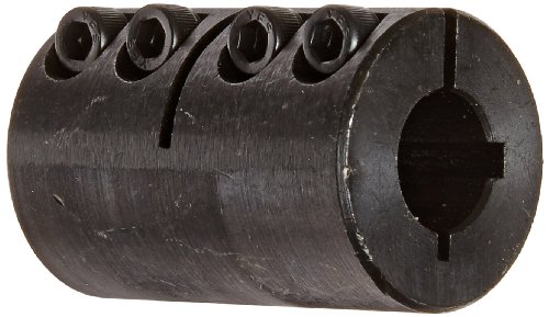 Climax Metals ISCC-050-050-KW Black Oxide Plated Mild Steel Clamping Coupling, 1/2
