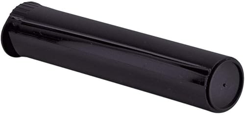 Miniatura 5 de Tubos negros de 4.724 in, 1000 unidades, resistentes al agua, herméticos y a prueba de olores, resistentes a los niños, con tapones de flexión, sin