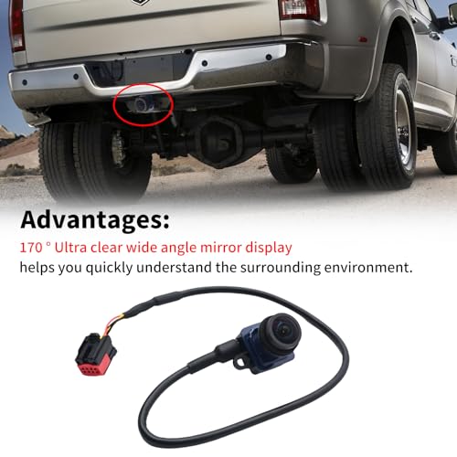 Image of UOIENRT 6MJ97ZZZAA Rear View Back Up Camera Replacement for Dodge Ram ProMaster 1500 2500 3500 2014-2020 Replace 68288201AA