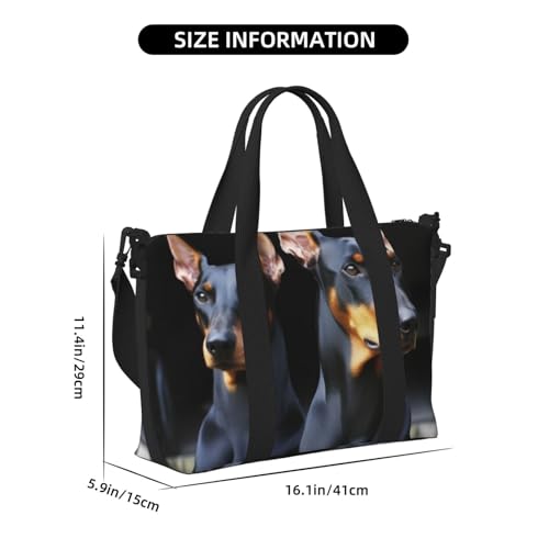 Travel Duffel Bags Personal Item Bag Carry on Luggage Bag Training Handbag Lightweight Waterproof Sports Gym Bag doberman Weekender Bag for Women Men2
