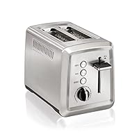 Hamilton Beach 2 Slice Toaster with Extra-Wide Slots, Bagel Setting, Toast Boost, Slide-Out Crumb Tray, Auto-Shutoff & Cancel Button, Defrost Function, Stainless Steel (22794)