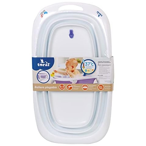 Toral Bañera Plegable Bebé con Patas Blanca Cover