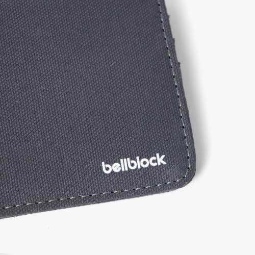 Image of Bellblock Canvas Wallet for Men | Slim Handcrafted Mens Wallet | with Sim, Mobile Pin & Hidden Extra Card Slots | Canvas | Grey