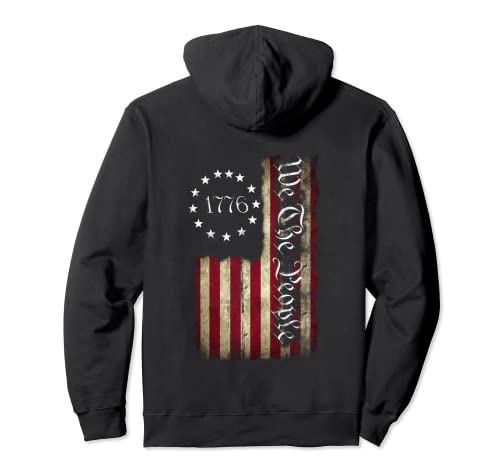 1776 We The People Patriotic American Constitution Pullover Hoodie