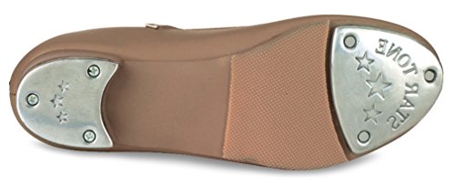 Danshuz Girl's Value Strap Tap Buckle Tan Flats 13.5 M2
