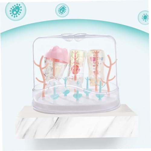 Miniatura 8 de Bazeitflow Escurre Biberones Con Flexibles Tapa Transparente Antipolvo Base Recoge Agua Soporte Seguro Pp Para Bebés Práctico Organizador Multifuncional Para Botellas Y Accesorios