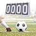 Aymzbd Sports Scoreboard, Flip Score Board, Compact 4 Digits Score Keeper, Table Score Flipper for Tennis Baseball Badminton Soccer, Gray