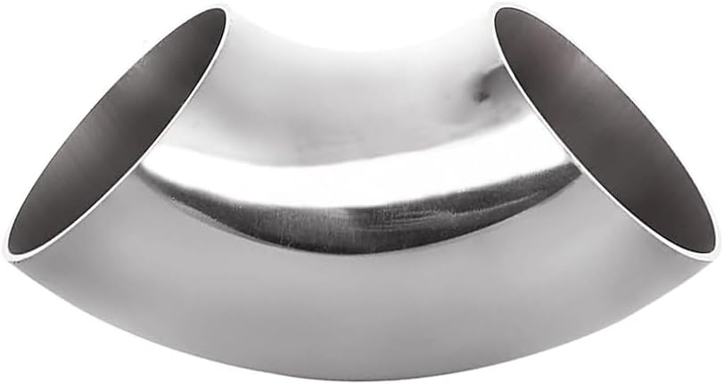 3 in Stainless Steel 304 Mandrel Bend Elbow 90° Thickness 18GA/.047" Wall Suitable for Car Modified Exhaust Elbow Pipe, Stair Handrail,etc (3"-2PCS)