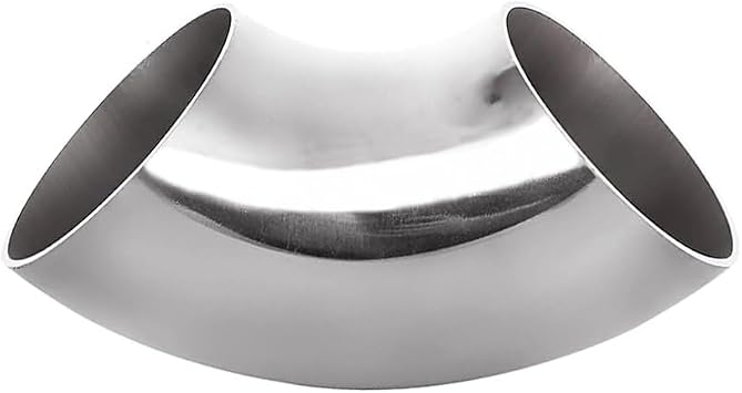 2.5" Stainless Steel 90 Degree Exhaust Pipe Mandrel Bend Elbow Thickness 16GA/.065" Wall Suitable for Car Exhaust Pipe Modified, Stair Handrail,etc