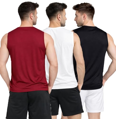 Image of Stylish Vest for Men | Vest for Boys - Perfect for Gym Workouts,| Men's Tank Top Regular fit|Cotton Combo Pack of 3 Sports Vest