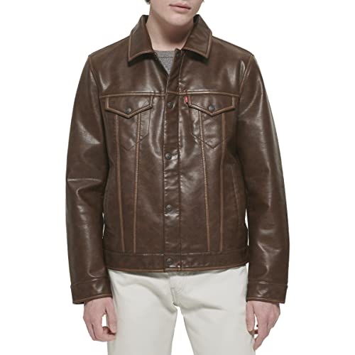 Image of Levi's Men's Faux Leather Classic Trucker Jacket