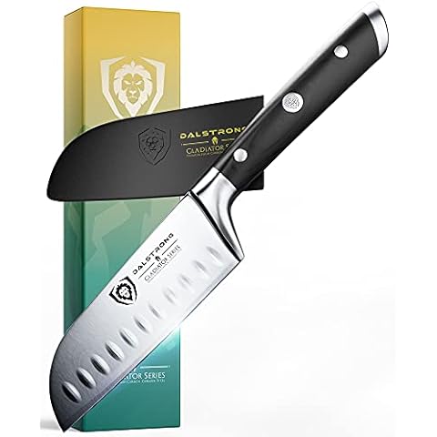 DALSTRONG Santoku Knife - Mini - 5" - Gladiator Series - German HC Steel - G10 Handle - Sheath Included - NSF Certified Cover