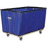 Global Industrial Vinyl Basket Bulk Truck, 12 Bushel Capacity, Blue, 36-1/4