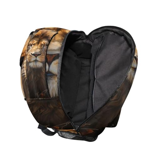 Sac à dos lion étanche avec compartiment PC portable et multiples poches