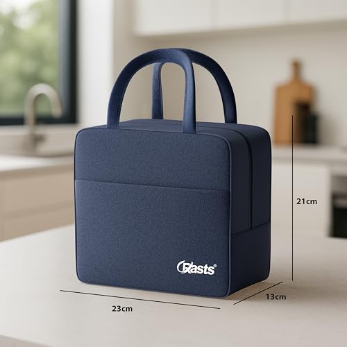 Image of Insulated Travel Lunch /Tiffin /Storage Bag for Office, College & School Picnic & Lunch Bags (Blue)