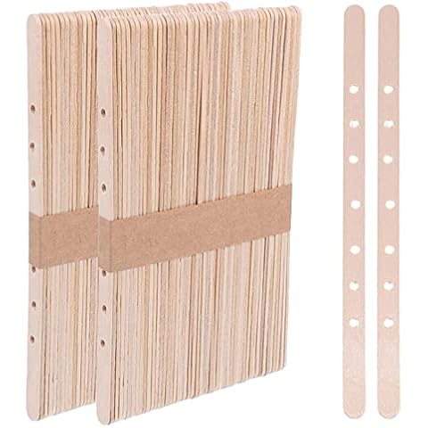 Wooden Candle Wick Holders Pack of 100pcs Wick Centering Devices Candle Wick Bars for Candle Making … (7.1inch - 100pcs) Cover