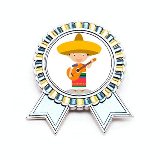 Broche de chapeau de guitare mexicaine taille M en métal