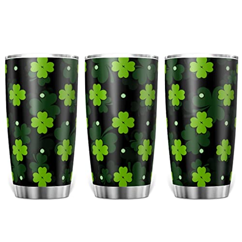 Wmeyiseyiy Taza térmica de acero inoxidable con diseño de San Patricio, 600 ml, con tapa, multicolor - Imagen 4