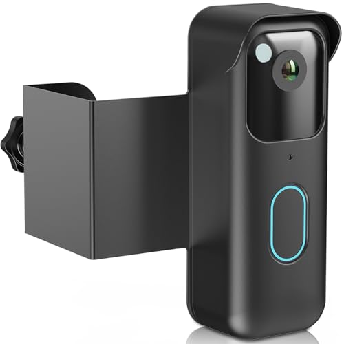 Anti-Theft Blink Doorbell Mount, Drill-Free Door Mount for Blink Video Doorbell (2nd Gen), Doorbell Bracket Holder with Rain Cover Not Block Doorbell Sensor Easy to Install for Business, Dorm, Rentals