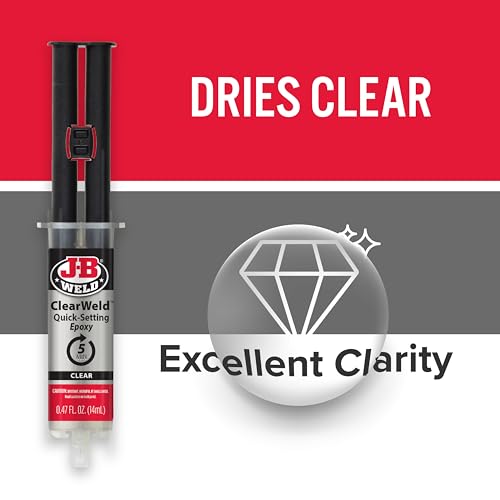 J-B Weld ClearWeld 5 Minute Clear Epoxy, 14ml Static Mixer