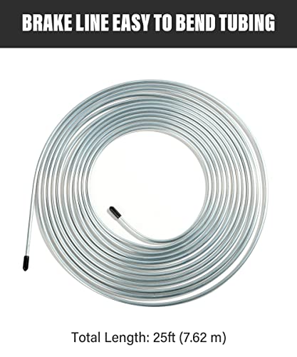 image for SUJADE YAKEFLY 25 Ft. 3/16 Copper Nickel Brake Line,Rustproof Brake Li