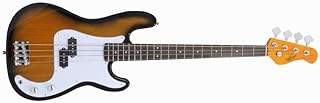 Oscar Schmidt 4 String P-Style Electric Bass. Tobacco Sunburst, Right, (OSB-400C-TS-A)