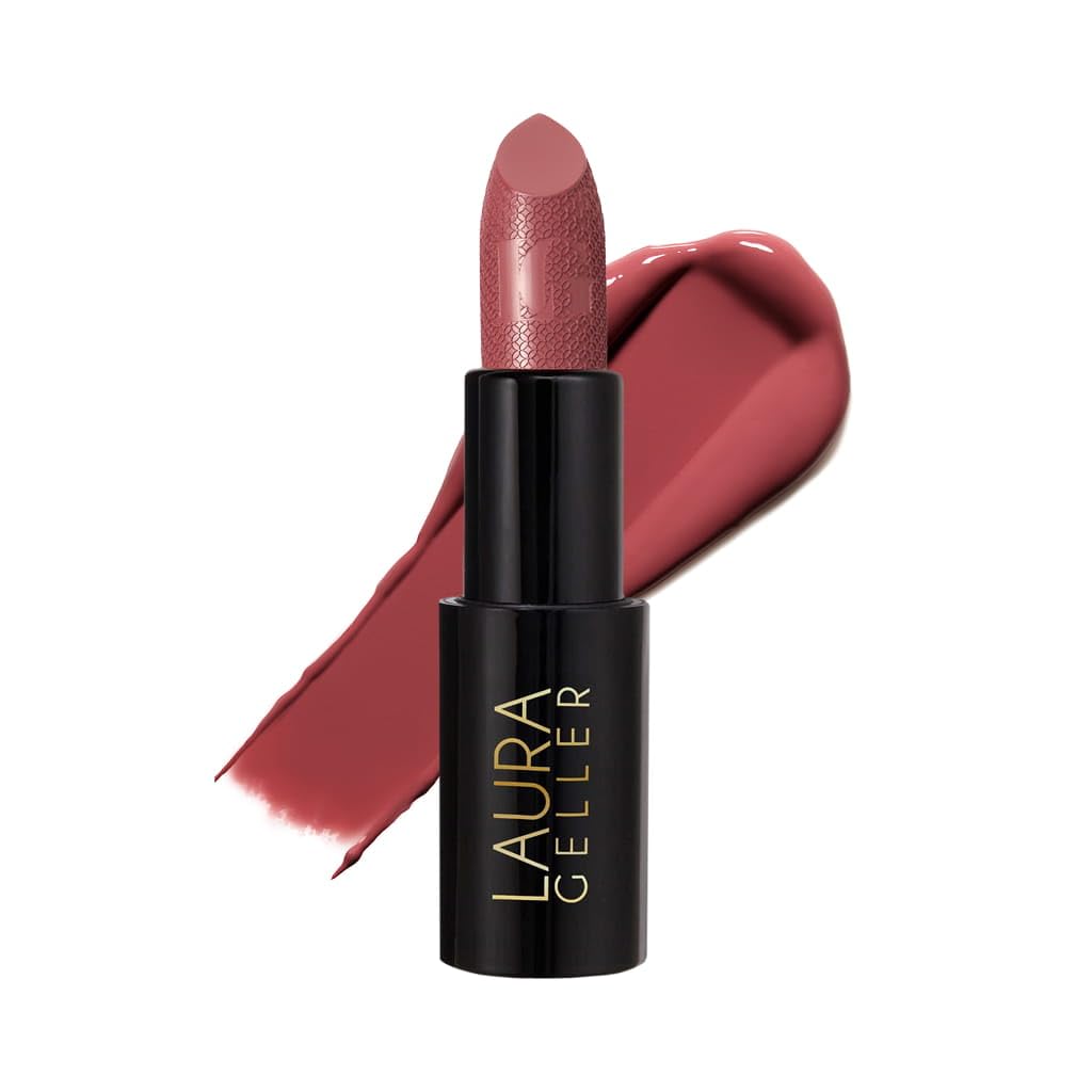 LAURA GELLER NEW YORK Iconic Baked Sculpting Lipstick, Creamy Full-Coverage Lipstick, Smooths Lip Lines & Defines Lips, Hydrating Long-Lasting Color - Chocolate Raspberry