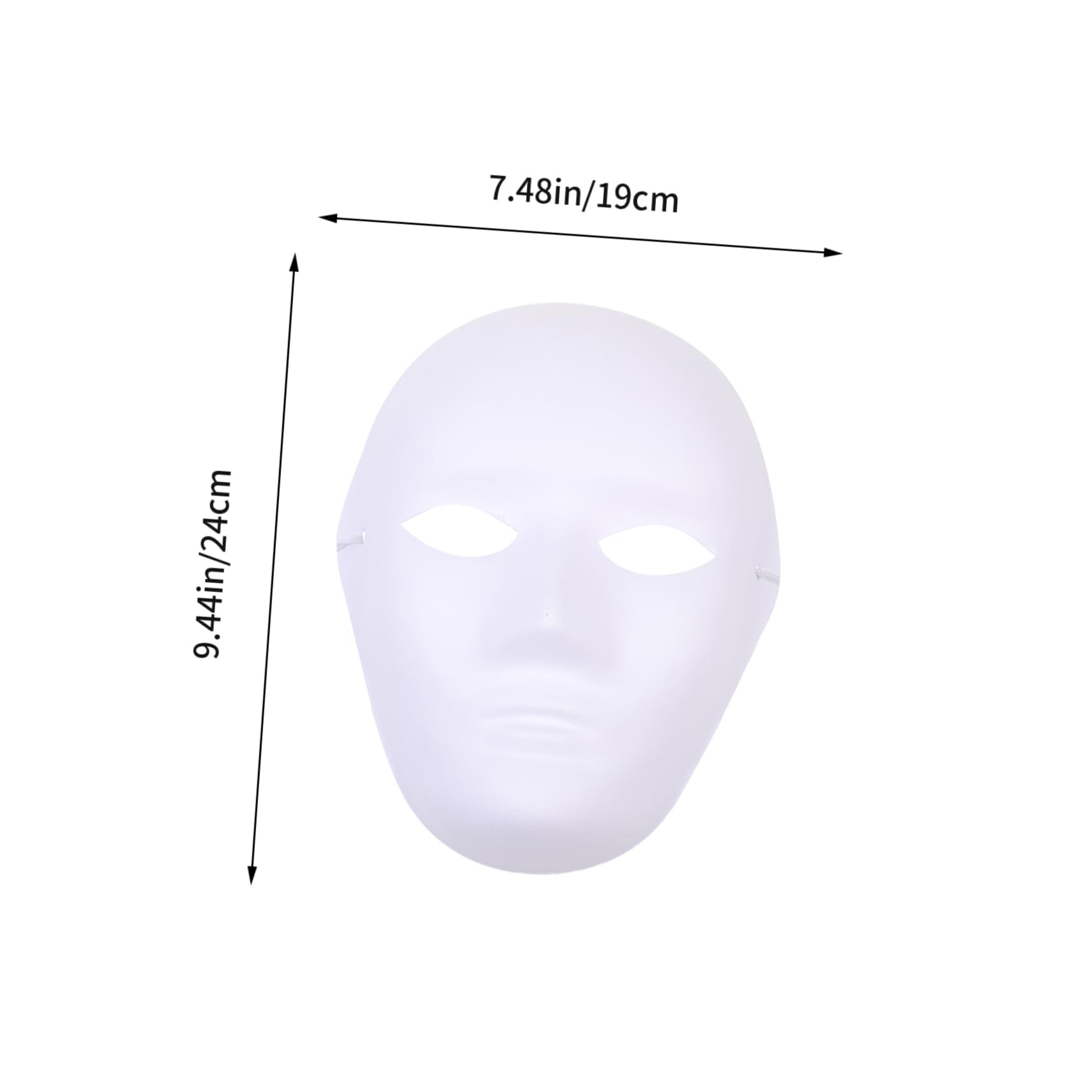 Abaodam 6Pcs DIY Blank White Paper Masks for Painting Hand Painted Masquerade Props for Parties Costumes and Creative Crafts