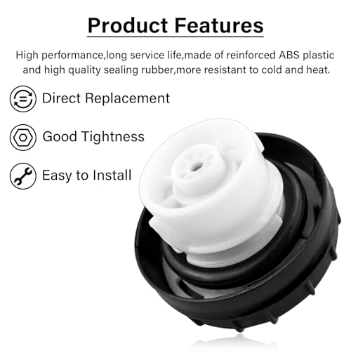 Image of Gas Cap, Fuel Tank Cap Fit for Nissan Frontier 2001-2011 Sentra 2000-2011 Altima Armada Xterra Maxima Pathfinder 370Z Quest Versa Titan, Replaces 10838 11838