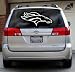 Giant DENVER BRONCOS - 22" Long White Vinyl STICKER - DECAL