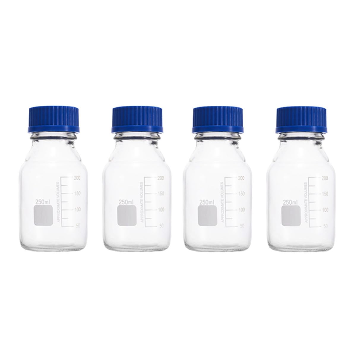 Flacons en verre de 250ml antidérapants pour sécuriser vos échantillons