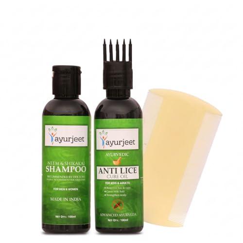 Image of Instant Anti Lice Oil & Shampoo With Lice Comb | Natural Lice Removal | Fast Results | Gentle Anti Lice Shampoo | Lice And Nits Removal | Safe For Kids | Easy Application